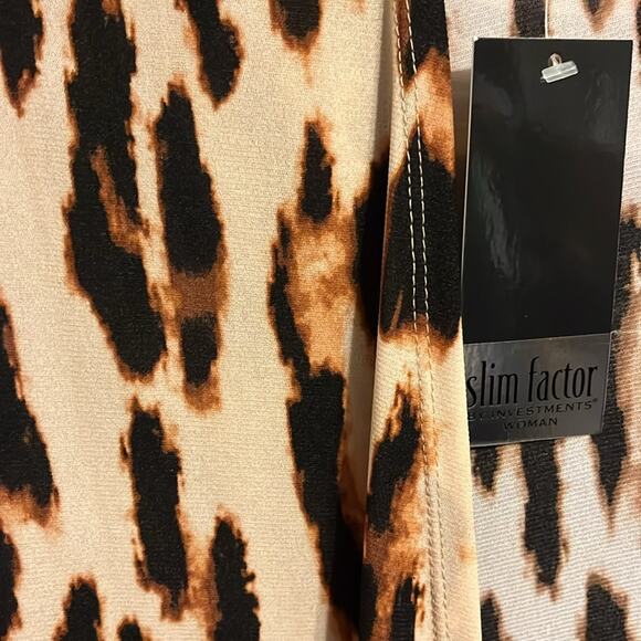 Slim Factor by Investments Leopard Print Boho Style Kimono Size M - Picture 3 of 4